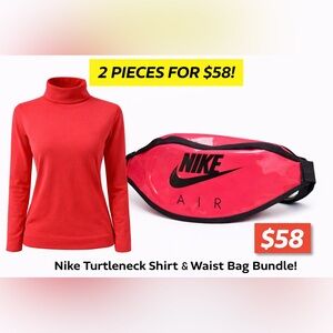 Both authentic Nike pieces. Perfect sporty streetwear combo. Great condition.